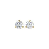 14K Yellow Gold 1 CTW Natural Diamond Stud Earrings