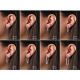 14K Yellow Gold 2 1/10 CTW Lab-Grown Diamond Inside-Outside 29.5 mm Hoop Earrings