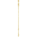 14K Yellow Gold Natural Citrine Bezel-Set Three-Stone 6 1/2-7 1/2" Bracelet