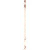 14K Rose Gold Lab-Grown Alexandrite Bezel-Set Three-Stone 6 1/2-7 1/2" Bracelet