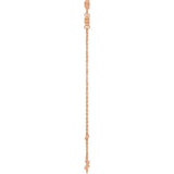 14K Rose Gold Natural Citrine Bezel-Set Three-Stone 6 1/2-7 1/2" Bracelet