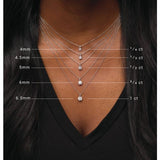 14K Rose Gold 2 CT Natural Diamond 18" Necklace