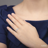 1/2 Ctw Diamond Engagement Ring with 1/4 Ct Round Cut Center Stone in 14K White Gold