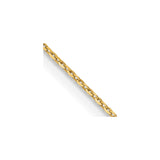 18K 18 inch 1.15mm Diamond-cut Cable with Fancy Lobster Clasp Chain