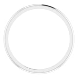 14K White Gold 1.5 mm Half Round Band Size 6