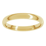 14K Yellow Gold 2.5 mm Lightweight Comfort-Fit Half Round Band Size 6