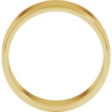 10K Yellow Gold 7 mm Stepped-Edge Flat Band Size 12.5