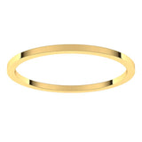 14K Yellow Gold 1 mm Flat Band Size 7
