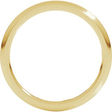 14K Yellow Gold 1.5 mm Comfort-Fit Half Round Band Size 8.5
