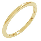 14K Yellow Gold 1.5 mm Comfort-Fit Half Round Band Size 4.5
