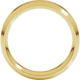 14K Yellow Gold 6 mm Beveled-Edge Comfort-Fit Flat Band Size 7.5