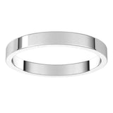 10K White Gold 2.5 mm Flat Band Size 8