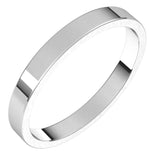 18K White Gold 2.5 mm Flat Band Size 6