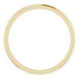 10K Yellow Gold 1.5 mm Half Round Band Size 6