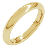 14K Yellow Gold 3 mm Comfort-Fit Half Round Band Size 7