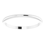 Platinum 1.5 mm Half Round Band Size 4.5