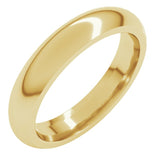 10K Yellow Gold 4 mm Comfort-Fit Half Round Band Size 9