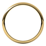 18K Yellow Gold 1 mm Half Round Band Size 4.5