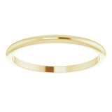 18K Yellow Gold 1.5 mm Half Round Band Size 4