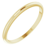 10K Yellow Gold 1.5 mm Half Round Band Size 5