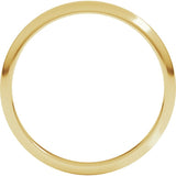 18K Yellow Gold 2 mm Half Round Band Size 5.5