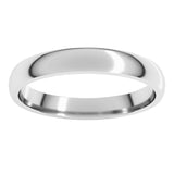 Sterling Silver 3 mm Lightweight Comfort-Fit Half Round Band Size 9