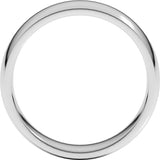 Sterling Silver 6 mm Lightweight Comfort-Fit Half Round Band Size 10.5