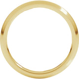 18K Yellow Gold 2.5 mm Comfort-Fit Half Round Band Size 8.5