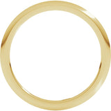 14K Yellow Gold 1 mm Comfort-Fit Half Round Band Size 9