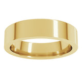 10K Yellow Gold 5 mm Comfort-Fit Flat Band Size 13