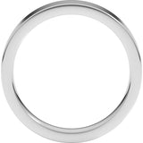 14K White Gold 4 mm Comfort-Fit Flat Band Size 11