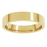 14K Yellow Gold 4 mm Lightweight Comfort-Fit Flat Band Size 10.5