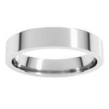 Platinum 4 mm Lightweight Comfort-Fit Flat Band Size 5