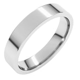 14K White Gold 4 mm Lightweight Comfort-Fit Flat Band Size 7.5