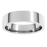 14K White Gold 5 mm Lightweight Comfort-Fit Flat Band Size 11