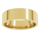 14K Yellow Gold 6 mm Lightweight Comfort-Fit Flat Band Size 10.5