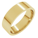 10K Yellow Gold 6 mm Lightweight Comfort-Fit Flat Band Size 9