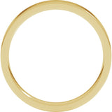 14K Yellow Gold 3 mm Flat Comfort Fit Light Band Size 9.5