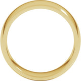 14K Yellow Gold 8 mm Lightweight Comfort-Fit Half Round Band Size 9