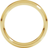 14K Yellow Gold 5 mm Beveled-Edge Comfort-Fit Flat Band Size 10.5