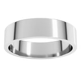 14K White Gold 5 mm Flat Band Size 10.5