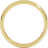 10K Yellow Gold 4 mm Lightweight Comfort-Fit Half Round Band Size 8