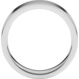 14K White Gold 6 mm Comfort-Fit Flat Band Size 5.5