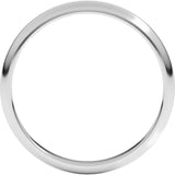Sterling Silver 2.5 mm Half Round Band Size 1.5