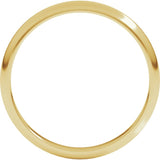 14K Yellow Gold 2.5 mm Half Round Band Size 1.5