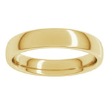14K Yellow Gold 4 mm Comfort-Fit European-Style Band Size 10
