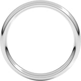 14K White Gold 3 mm Comfort-Fit European-Style Band Size 12