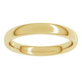 10K Yellow Gold 3 mm Comfort-Fit European-Style Band Size 7