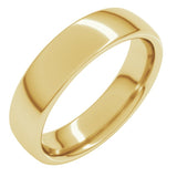 10K Yellow Gold 5 mm Comfort-Fit European-Style Band Size 8