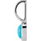 Sterling Silver Natural Turquoise Charm/Pendant